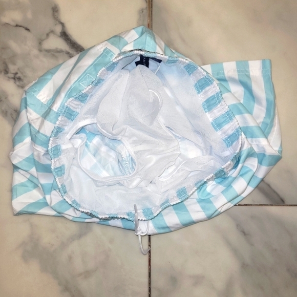 JANIE AND JACK RECYCLED STRIPED SWIM TRUNK IN AQUA STRIPE SIZE 12 - Picture 6 of 16